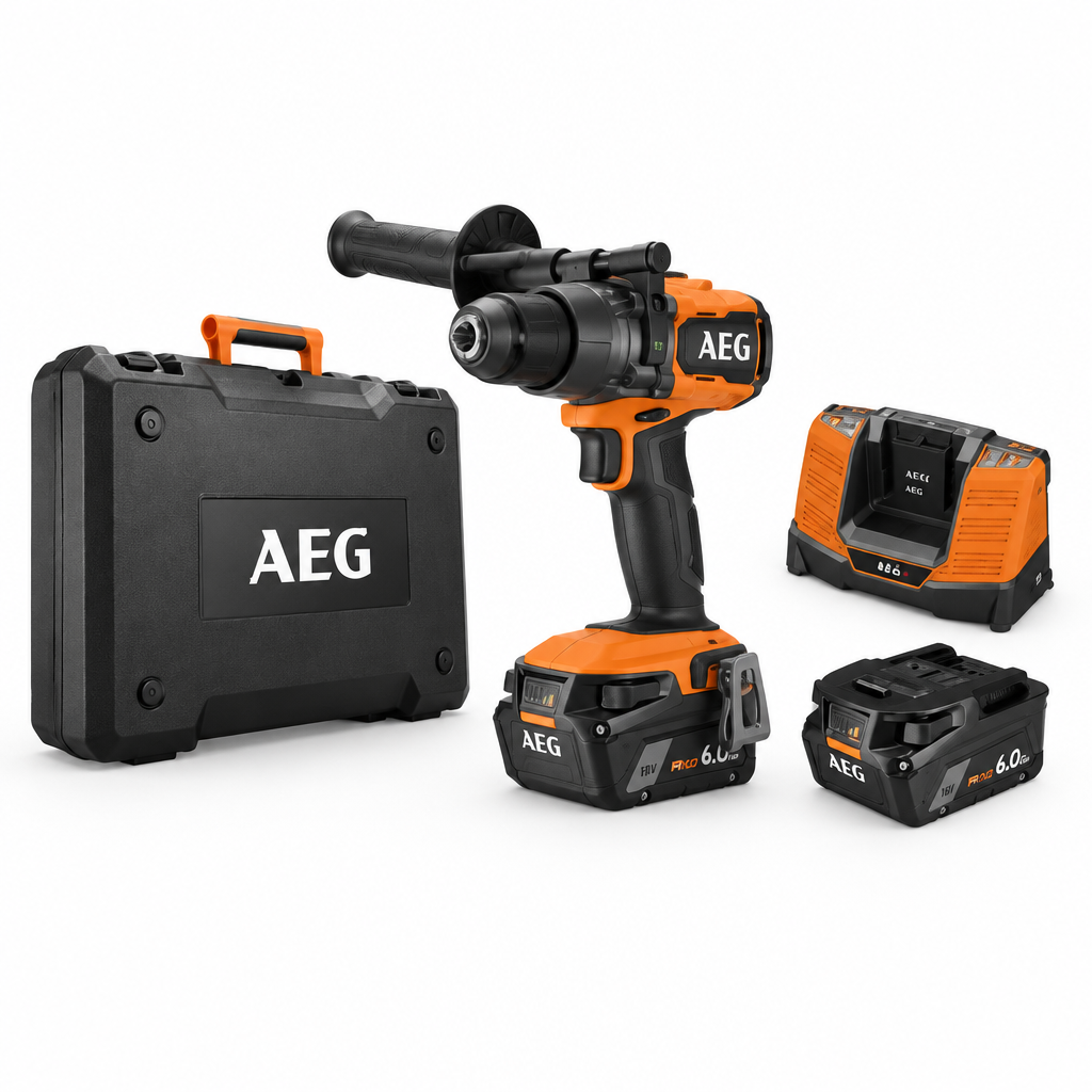 Trapano a percussione a batteria BSB 18C3BL AEG - vista laterale
