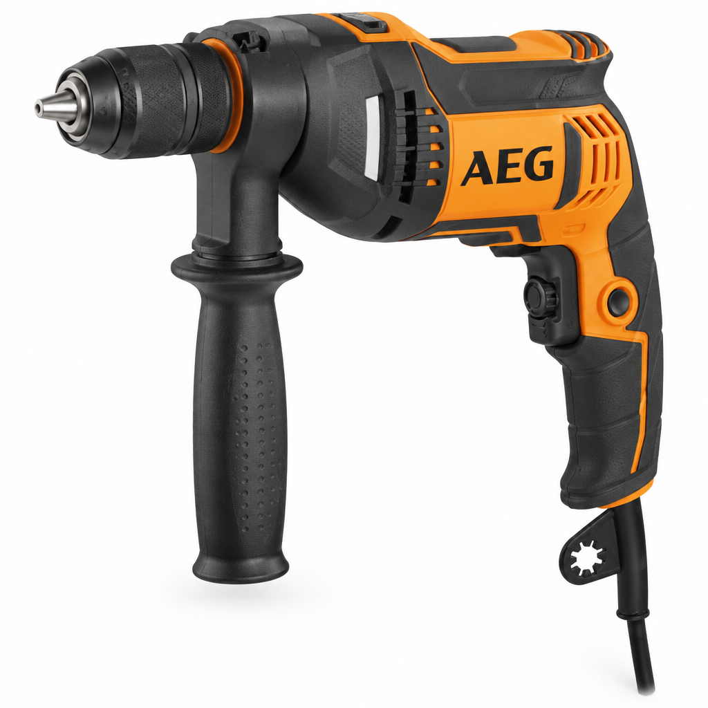 Trapano a percussione SBE 705 RE AEG - vista laterale