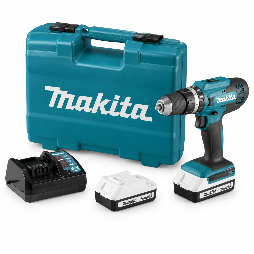 Trapano/avvitatore con percussione a batteria HP488D007 Makita - vista laterale