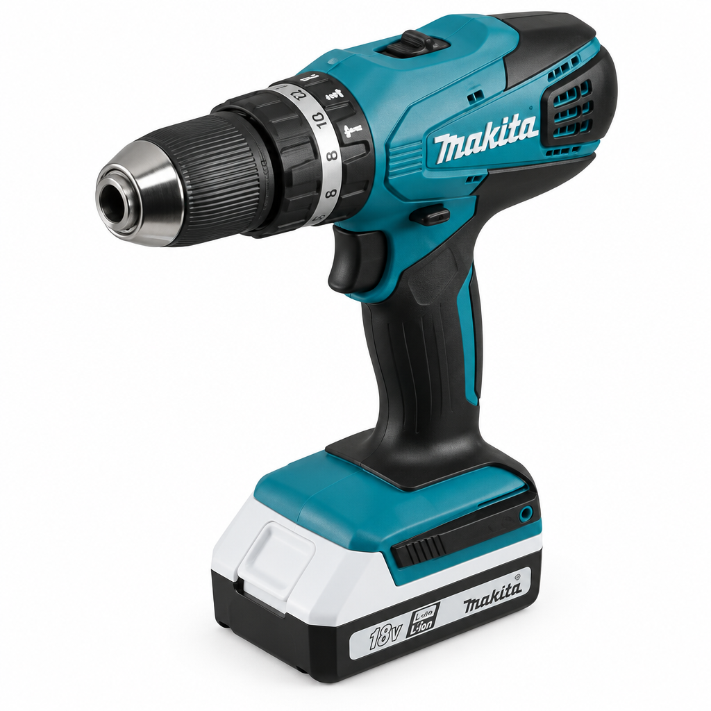 Trapano/avvitatore con percussione a batteria HP488D006 Makita - vista laterale