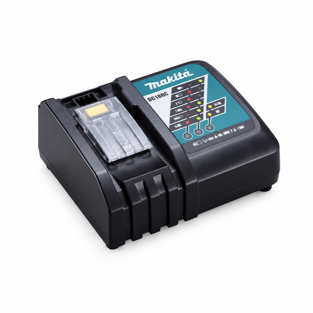 Caricabatteria DC18RC Makita - vista laterale