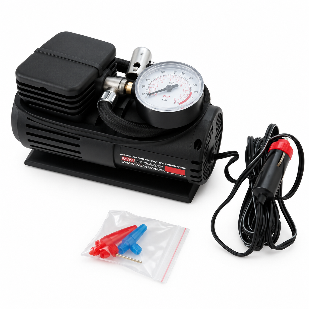 Minicompressore per auto - vista laterale