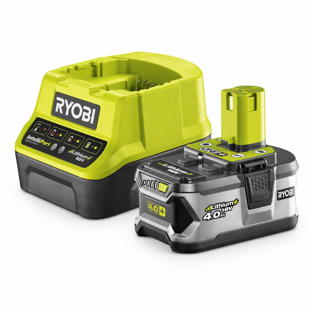 Kit energy batteria e caricabatteria RC18120-140X Ryobi - vista laterale