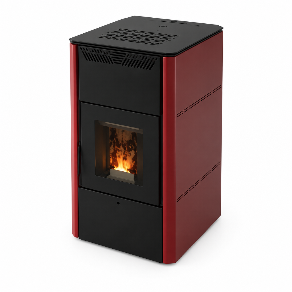 Stufa a pellet termo Corvara 32V - vista laterale