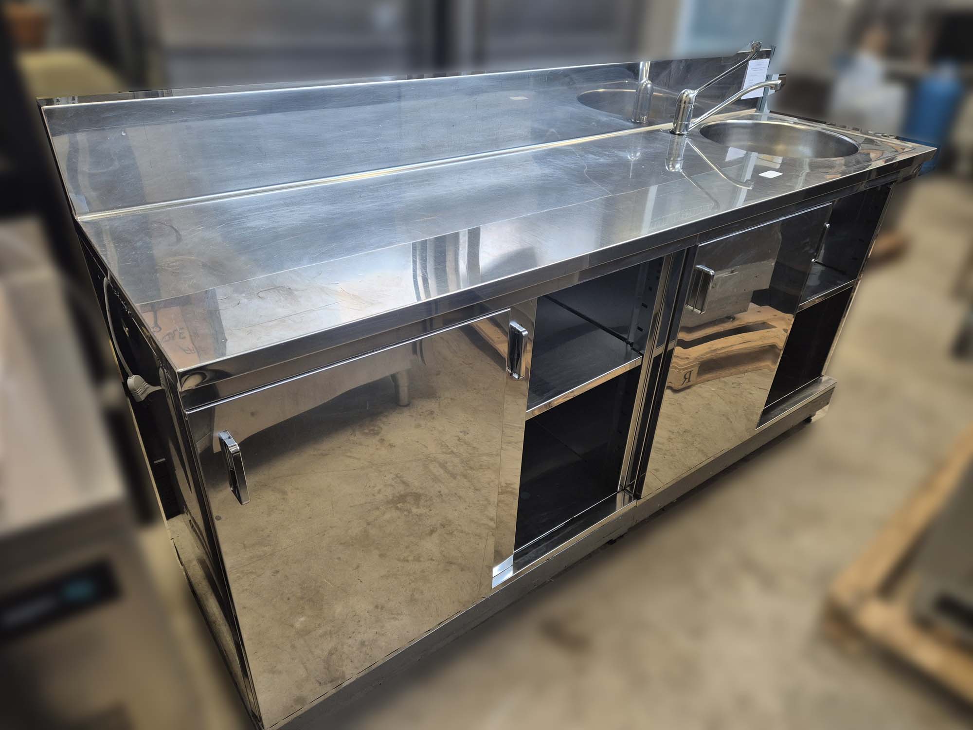 Lavello retrobanco bar in acciaio - Dea Distribuzione