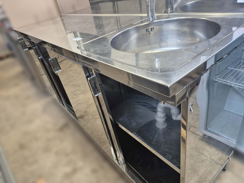 Lavello retrobanco bar in acciaio - Dea Distribuzione