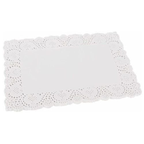 Centrino di pizzo in carta bianca per pasticceria  cm 40x50 Pz 100