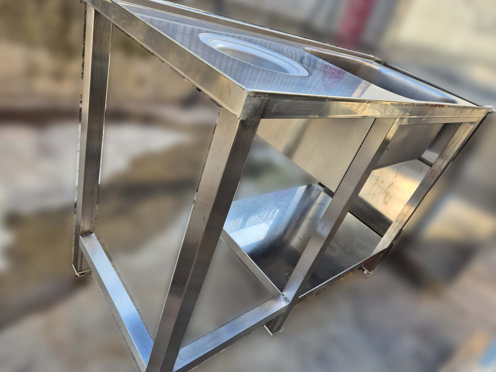 Tavolo preparazione con foro pattumiera 120x55x85 - Dea Distribuzione