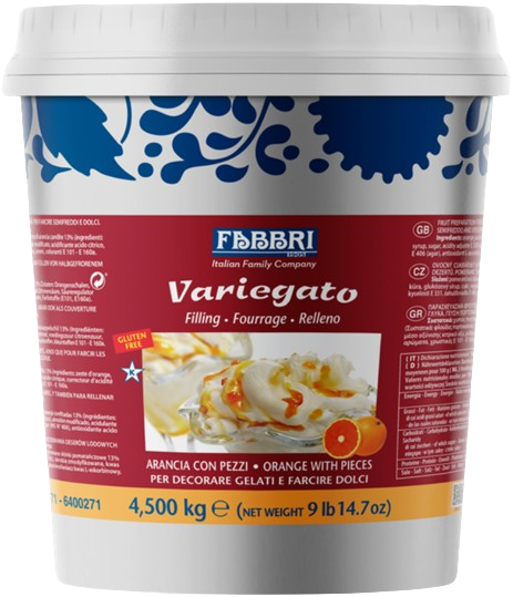 Fabbri Variegato Arancia con Pezzi kg 4.5