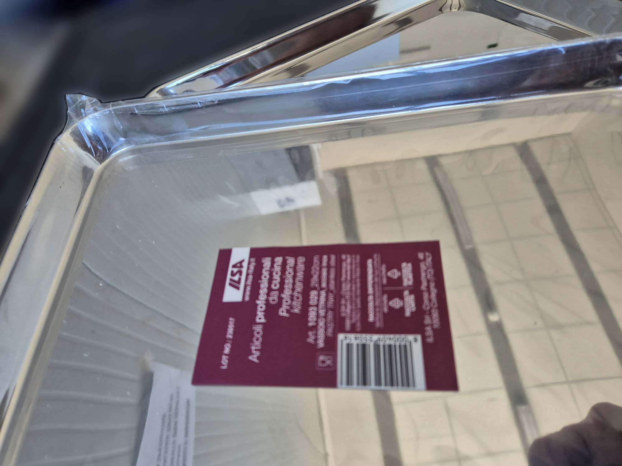 Vassoi inox 29x22 per vetrina - Dea Distribuzione