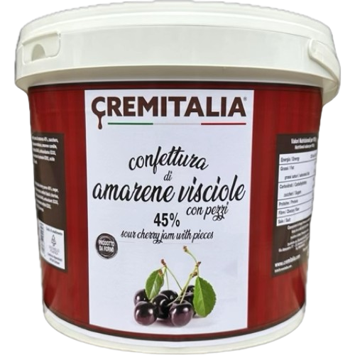 Confettura di Amarene Visciole 45% con pezzi Cremitalia kg 6