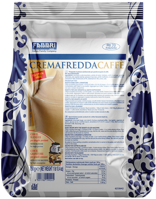 Crema fredda Caffè FABBRI - 750 Gr - Dea Distribuzione
