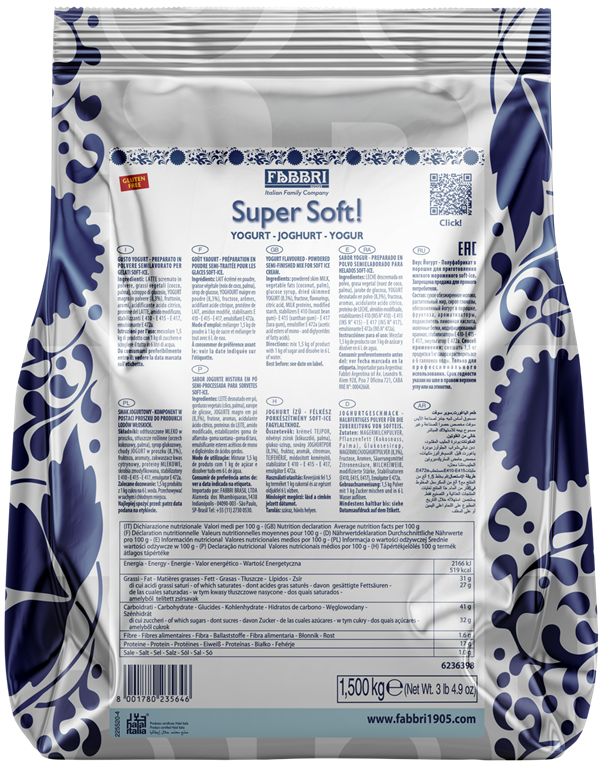 SuperSoft! Yogurt FABBRI 1,5 Kg - Dea Distribuzione