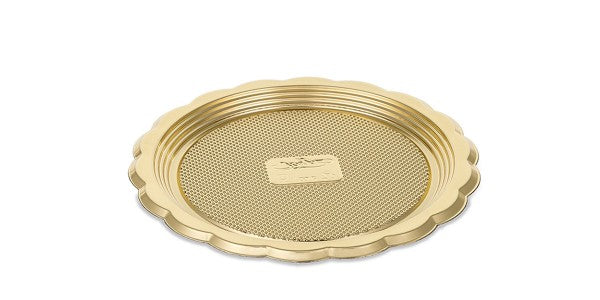 Mini vassoio Medoro tondo oro 15 cm (100 pezzi)