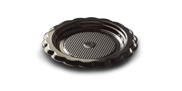 Mini vassoio Medoro tondo nero 12 cm (100 pezzi)