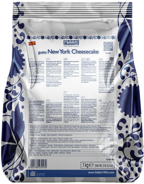 New York CheeseCake FABBRI - 1 Kg - Dea Distribuzione